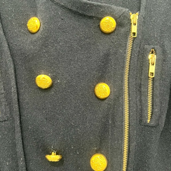 3.1 Philip Lim navy cashmere sweater jacket. Size small. - Picture 7 of 8